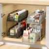 Under Sink Organizers Storage Multi-Purpose 2 Tier Bathroom Organizer Countertop Shelf Kitchen Cabinet Counter Holder