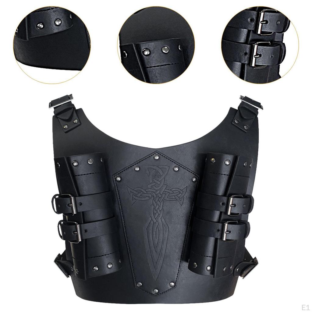 Back Sword Frog Adjustable Faux Leather for Cosplay Larp Stage Middle Ages Roman