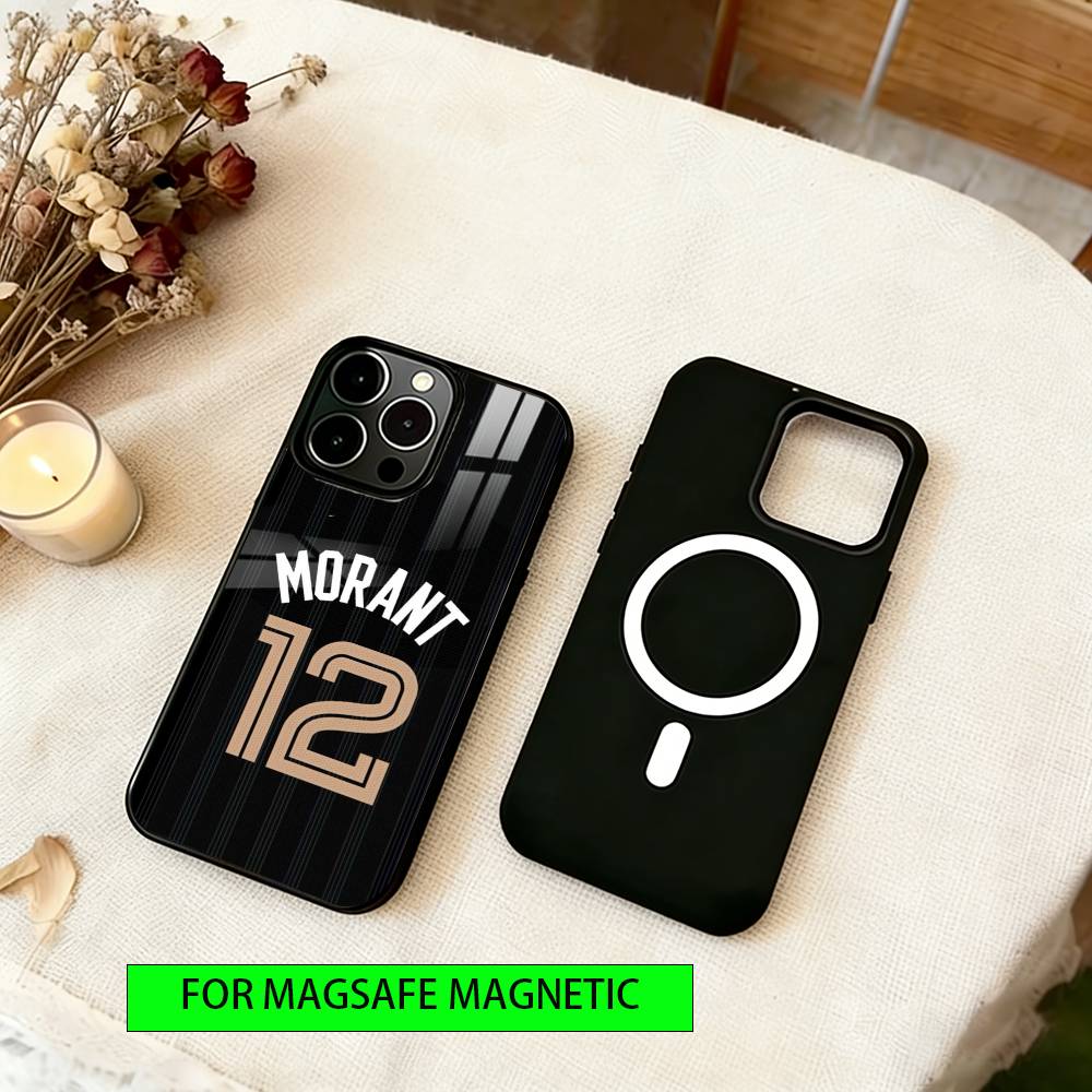 Чехол для телефона Ja Morant для iPhone 17, 16, 15, 14, 13, 12, 11 Plus, Pro, магнитный с Magsafe, беспроводная зарядка