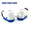 12V Automatic Marine Water Pump Small Bilge Pump 24V Yacht Drainage Fast Boat DC Submersible Pump Bilge 750GPH 1100GPH