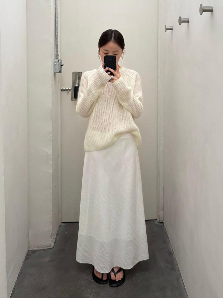 TG Soft Korean Lyocell A-line Slimming Skirt, Spring 2026 Drape Long Style
