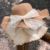 Summer Lace Straw Hat Bow Beach Sun Shading Holiday Hat Brim Sun Hat Sun Hat
