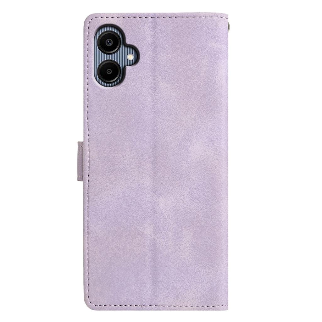 For Samsung Galaxy A06 4G Case Wallet Stand Imprinted Triangle Pattern Leather Phone Flip Cover