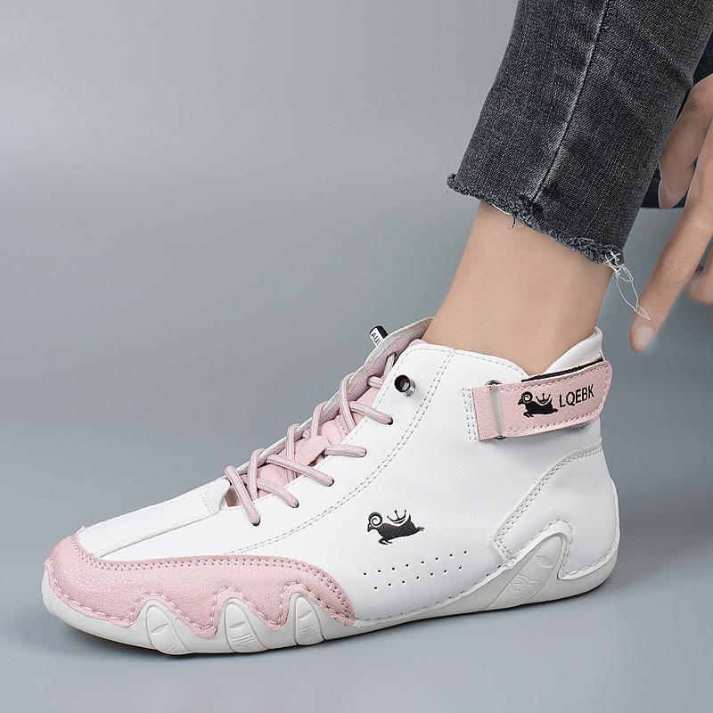 Женские кожаные модные рабочие туфли с мягкой подошвой, удобные новые дизайнерские брендовые ботинки для отдыха на мотоцикле, обувь для мужчин