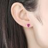 1 пара сережек-гвоздиков с цветными стразами, круглый дизайн, регулируемая посадка, сверкающие серьги, аксессуары для ушей
