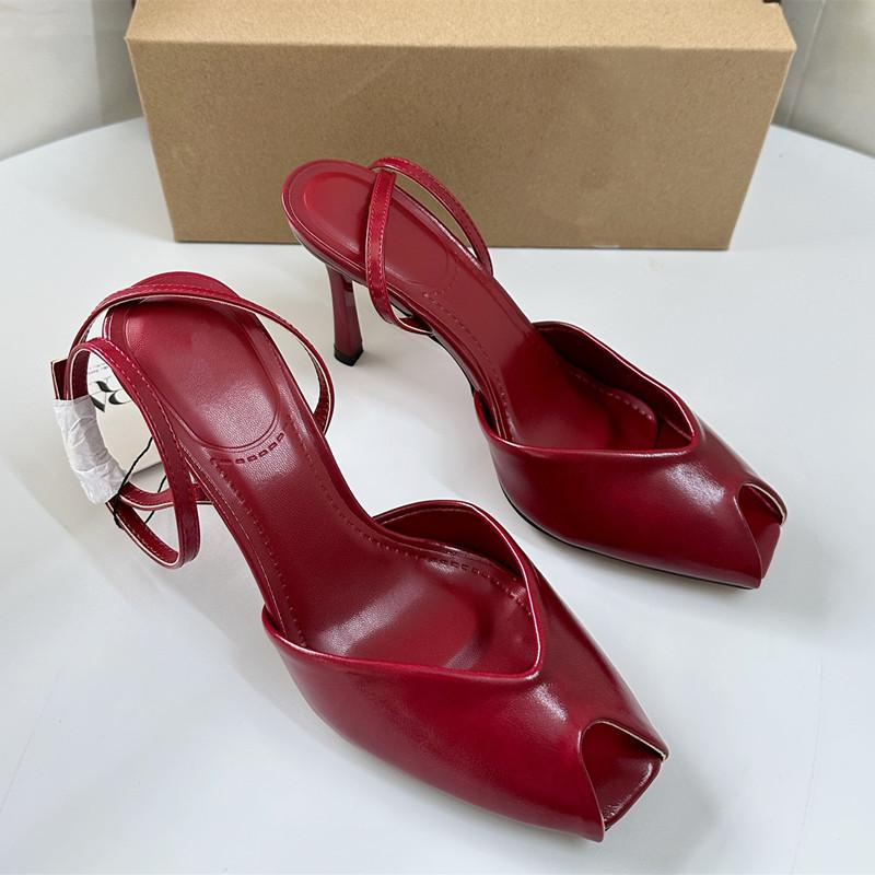 Мода Мода Пип-тоу Мягкая ПУ Кожа Женские Гладиаторские Сандалии Сексуальный Ремешок на Щиколотке Офисная Леди Высокие каблуки Летние Свадебные Туфли для Невесты