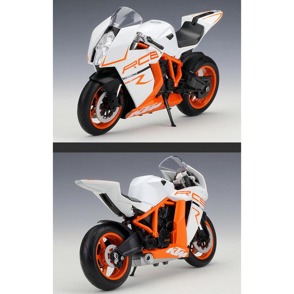 1/10 Scale Welly KTM 1190 RC8 R Alloy Motorcycle Model Diecasts Metal Toy Vehicles Motorcycle Model High Simulation Collection Childrens Gifts