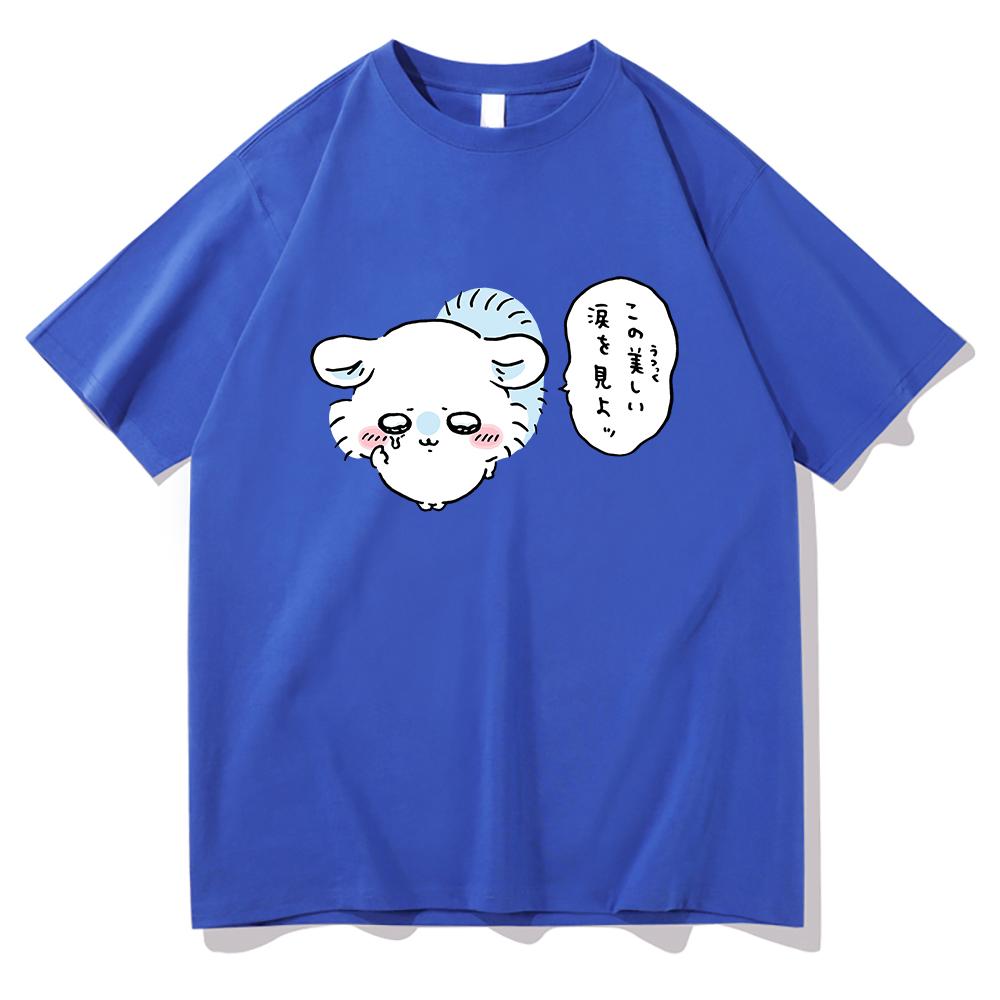 Милая футболка Chiikawa унисекс Harajuku с эстетической графикой Kawaii футболка унисекс забавная повседневная футболка высокого качества из песочного хлопка топы