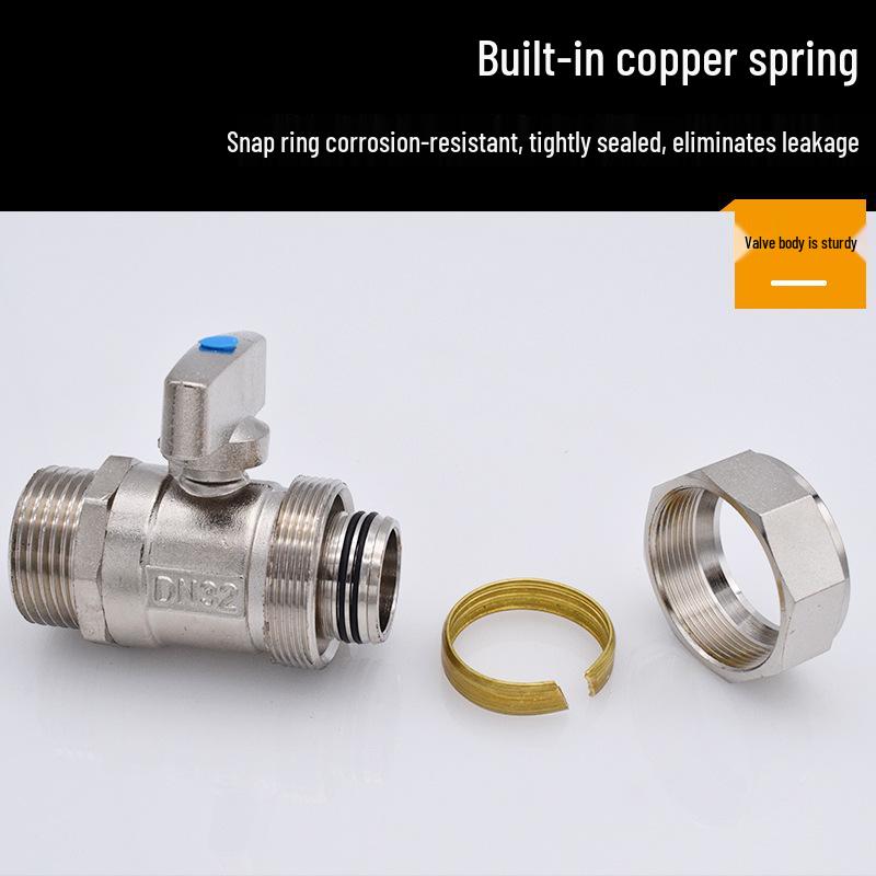 Солнечный компрессионный шаровой кран-переключатель с алюминиево-пластиковым фитингом для радиаторов 1/2" и 3/4" Модель 2025
