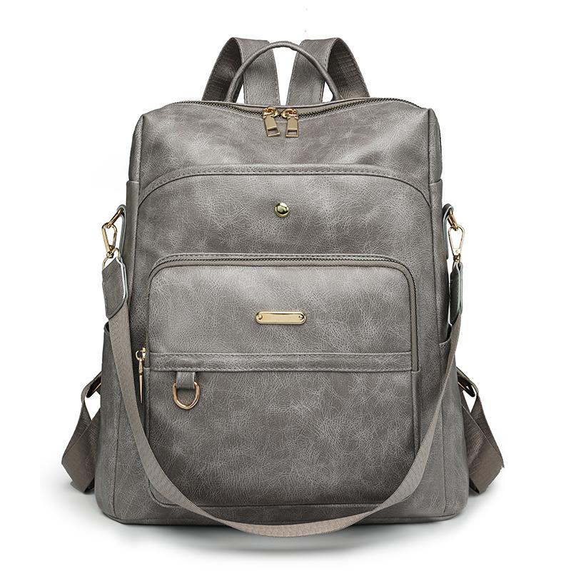 Модные винтажные дизайнерские женские рюкзаки, известный бренд, высококачественный кожаный дорожный рюкзак, женские сумки через плечо большой емкости