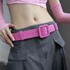 Candy Color PU Leather Belt Y2k Trouser Decoration Sweet Wide Belt  Dress Decoration