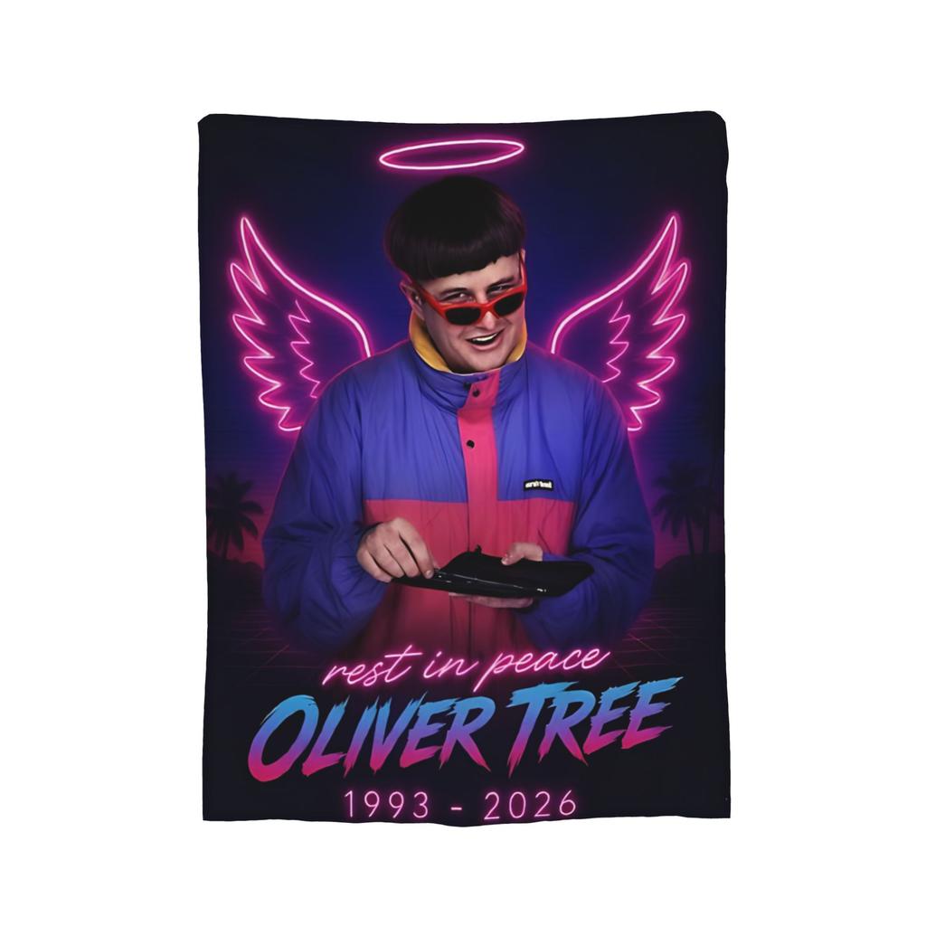 Оливер Три Rest In Peace 1993-2023 Мемориальные фланелевые одеяла Индивидуальные пледы для кровати, дивана, кушетки 125*100 см Покрывала