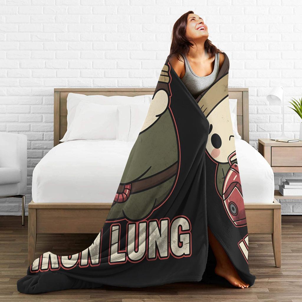 Horror Game Iron Lung Blanket Quality Soft Throw Blanket Spring Child Living Room Print Bedspread