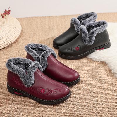 Зимние теплые ботинки для женщин, водонепроницаемые, нескользящие, на платформе, ботильоны с подкладкой из искусственного меха, удобные женские короткие ботинки для ходьбы