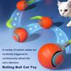 Interactive Rolling Ball Cat Toy Touch Activated Automatic Moving Ball with Plush Tail Rechargeable Cat Teaser for Indoor Cats