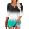 3/4 рукава топы для женщин повседневные оборки V-образный вырез футболки рабочие блузки нарядные туники топы