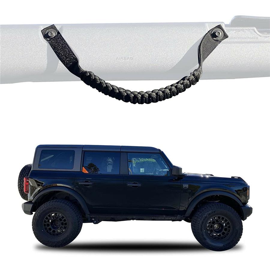 2 шт. Ручки-поручни на дугу безопасности с паракордовой рукояткой, нескользящие, для Ford Bronco 2021-22