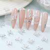 20pcs Metallic Hollow Butterfly Nail Art Charms Kawaii Nail Designs Decoration Nails Supplies for Women & Girls Accessories