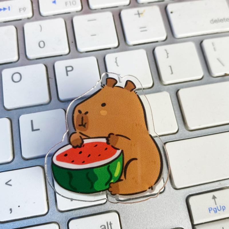 Kawaii Capybara Spring Clips Cartoon Capybara Thick Plastic Spring Clips Office Useful Clips Student Stationery