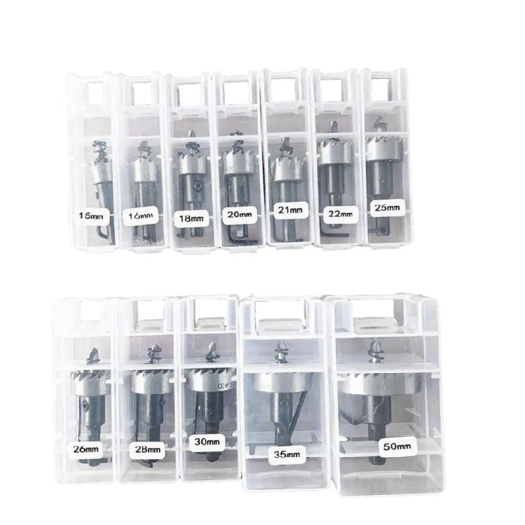 Набор из 12 коронок с передовыми твердосплавными лезвиями для повышения прочности и производительности. Применение для алюминия, железа, дерева.