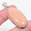 Natural Orange Aventurine 925 Sterling Silver Jewelry Pendant 2.21" Y1L83