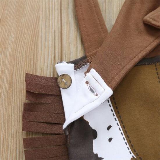 Комбинезон для маленьких мальчиков и девочек, ковбойский комбинезон для косплея, карнавальное нарядное платье, праздничный костюм, ковбойский наряд для младенцев 0-24 месяцев