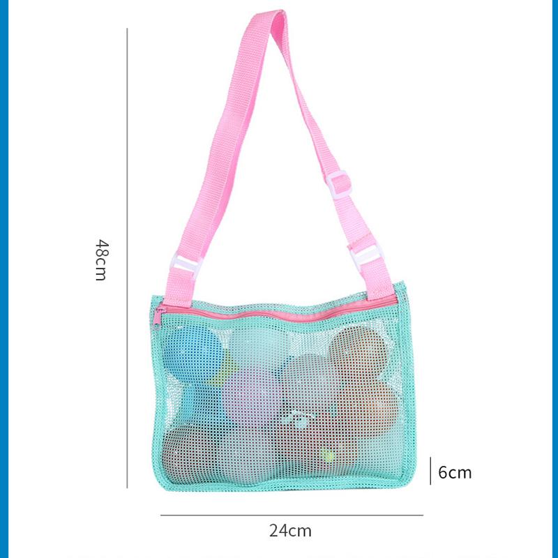 Portable Beach Bag Mesh Swimming Bag For Children Beach Toy Baskets Storage Bag Kids Outdoor Toy Seashell Bags