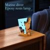 Resin Lamp | Ocean Diver Epoxy Resin Lamp | Christmas Gift