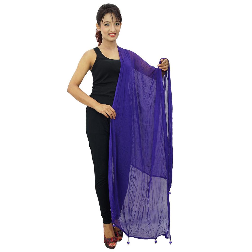 Длинный палантин из шифоновой смеси Dupatta Neck Wrap Женщины носят индийские шарфы Chunni