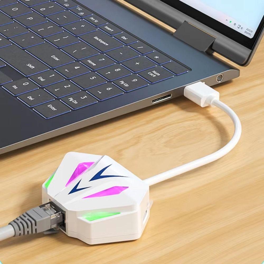 2-в-1 USB-RJ45 сетевая карта USB/Type-c USB-порт для сетевого ПК-ноутбука