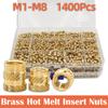 Brass Threaded Insert Nut Kit M2 M2.5 M3 M4 M5 M6 M8 Hot Melt Heat Knurled Embed Injection Copper Insertnut for 3D Print Plastic