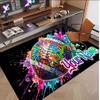 American Football Theme Soft Crystal Velvet Rug Custom Name & Text Print Non Slip Floor Rug for Bedroom Living Room