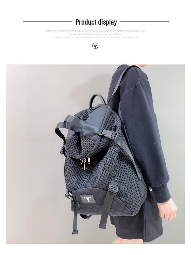 Стильный рюкзак из нейлоновой сетки с двойной молнией - Большая вместимость для альпинизма на открытом воздухе