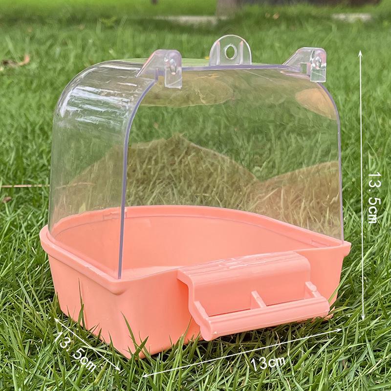 Большая прозрачная купалка для волнистых попугайчиков, корелл, неразлучников, попугаев - Игрушки и принадлежности для маленьких птиц.