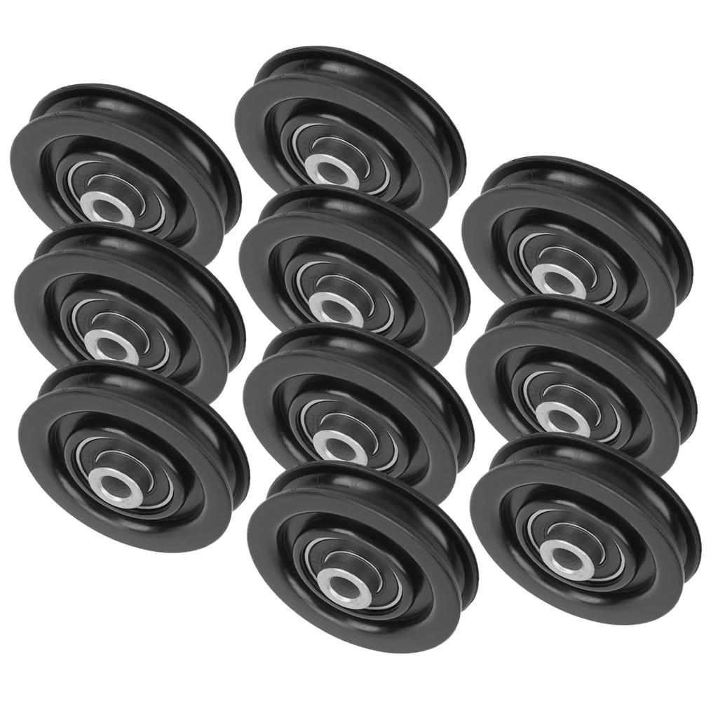 10pcs Nylon Iron Fitness Bearing Pulley Home Gym Attachments Exercise Strength Training Accessory 75mm