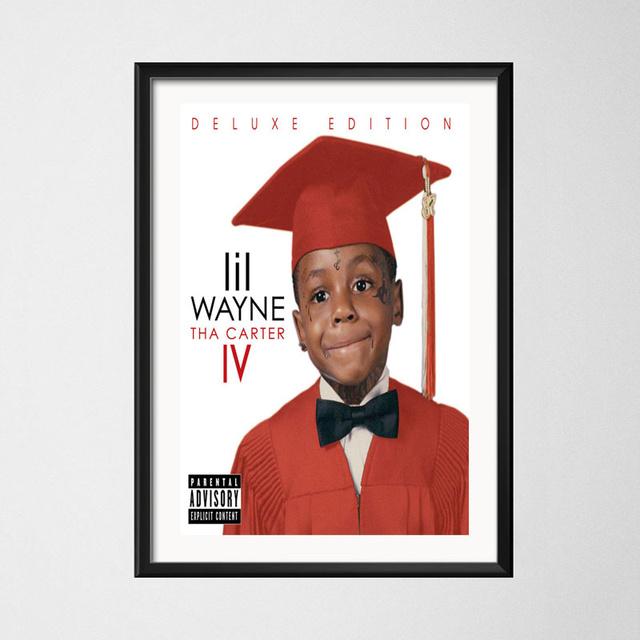 Лил Уэйн Горячий альбом Tha Carter Музыка Хип-Хоп Рэп Рэпер Звезда Искусство Холст Картина Винтаж Плакат Декоративный Домашний Декор