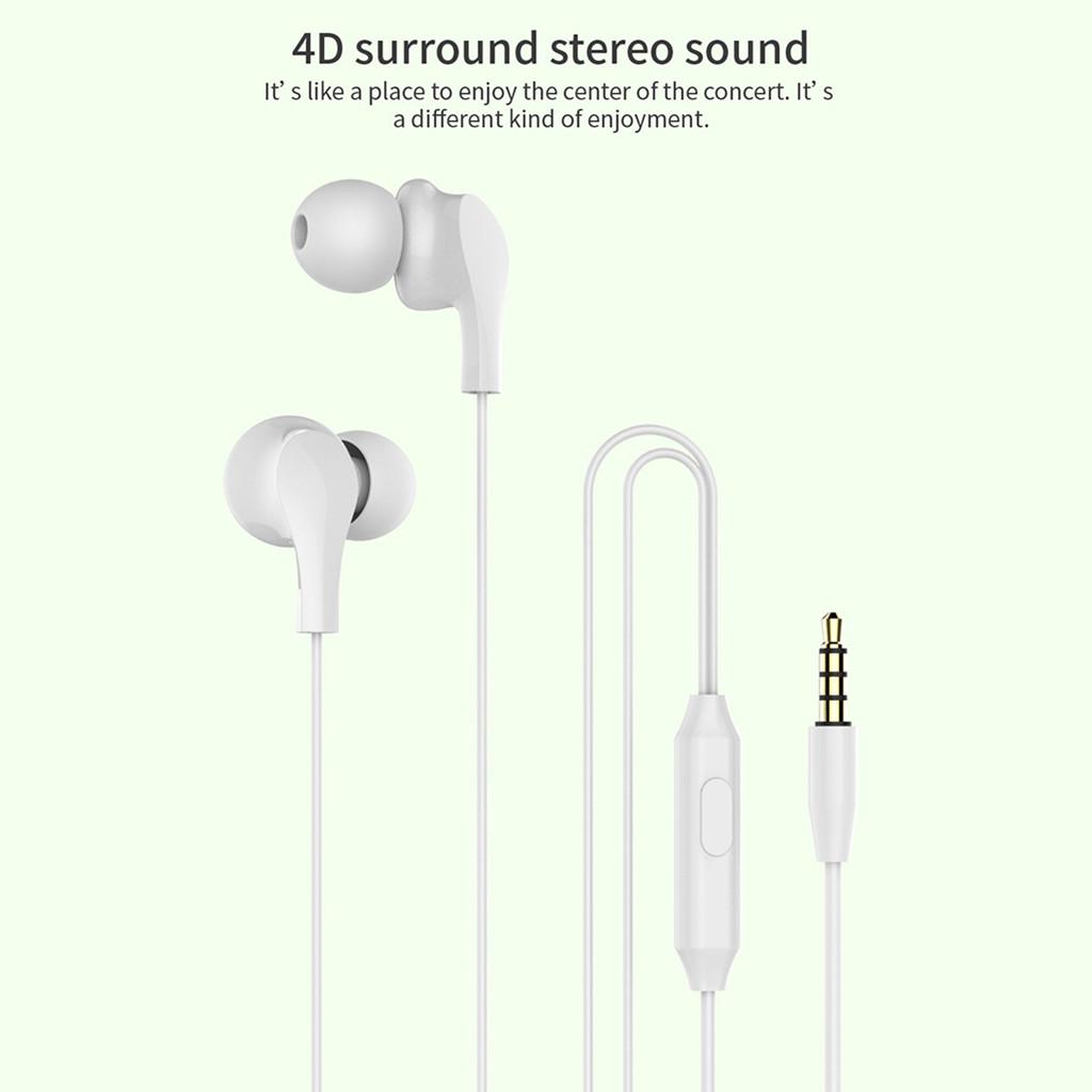 S02 3.5MM in-Ear Wired Earphones Stereo Bass Earphone Headphones With Microphone