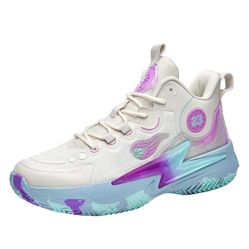 Durable James Rubber Soled Basketball Footwear Breathable and Comfortable Sneakers Men's Low Help Basketball Training Boots