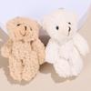 Kawaii Teddy Bear Plush Keychain - Jointed Blush Bear Charm