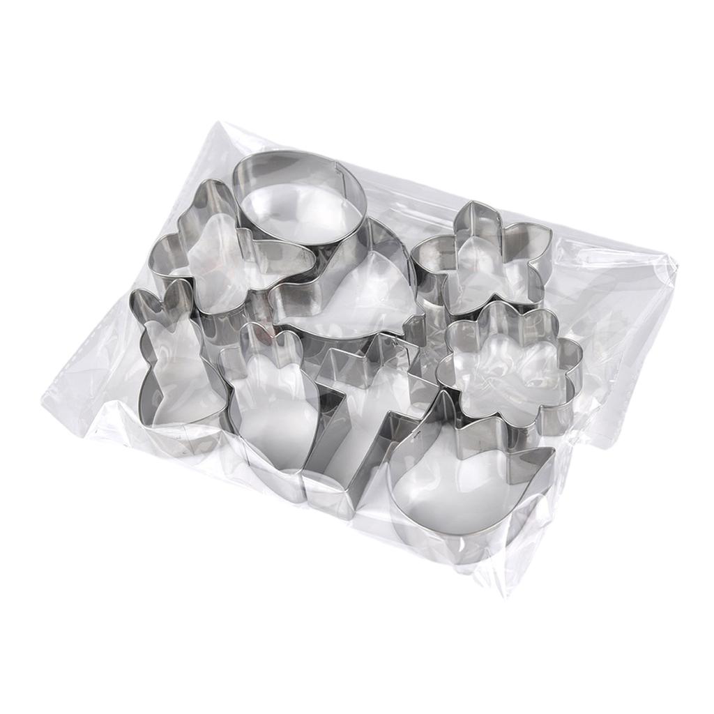 9 Piece Easter Cookie Cutter Set Durable Molds Unique DIY Cookie Moulds Baking Tools Biscuit Molds for Baking and Crafts