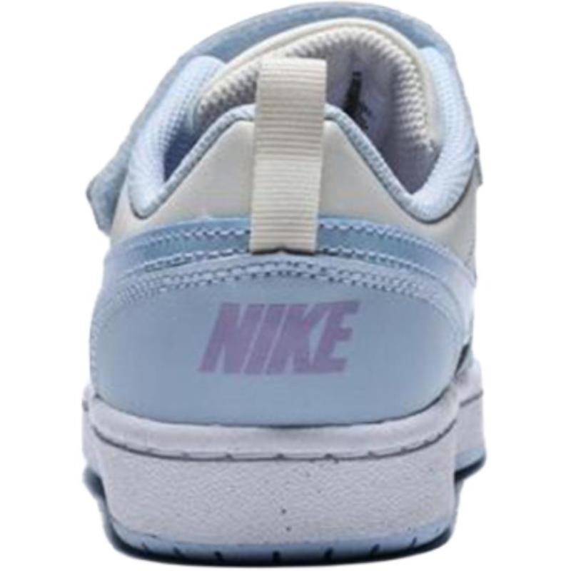 Nike Court Borough Abrasion Resistant Low top Kids' Skateboarding Shoes Blue Children Aged 3 7 Years Old Sneakers IH4049-001
