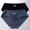 2Pcs/Set Seamless Silk Women's Panties Briefs Women Underwear Female Underpants Comfortable Silk Panty Sexy Woman Lingerie M-XL