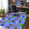 Mario Printed Carpet Rug for Office Chair Living Room Bedroom Kitchen Room Decor Gifts