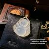 Личи Мороженое Белый Халцедон Тыква Камень Драгоценный Камень Ожерелье Водный Дух Водный Дух Покрытие 18K Золото, Ледяной Лист Халцедон Циркон Ожерелье