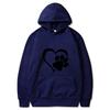 2025 spring and autumn men's black cat claw love couple shirt hooded sweater direct supply one piece hair