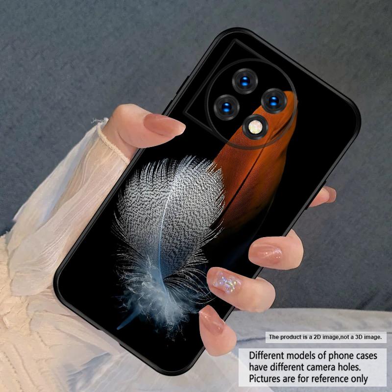 Цветные перья Для OnePlus 8 9 11 12 13 10 Pro 9RT 8T 12R Ace 3 5 2V Nord CE 2 4 Lite N20 SE 30 200 силиконовый мягкий чехол для телефона