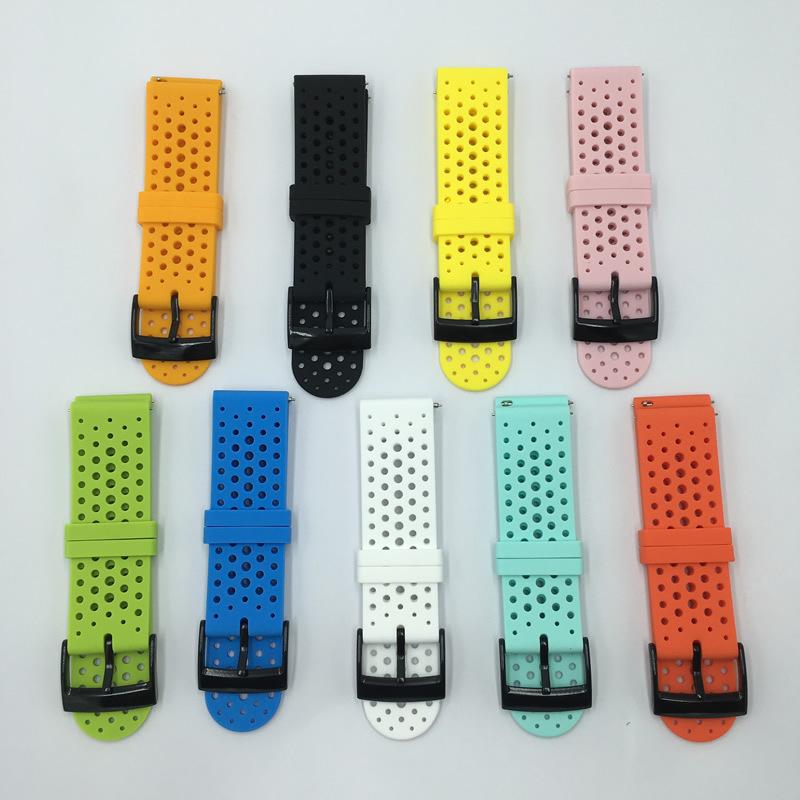 24MM ATHLETIC SILICONE STRAP For Suunto Spartan Sport Suunto Spartan Sport Wrist HR/Baro Band For Suunto 9 D5 Replace Watchband