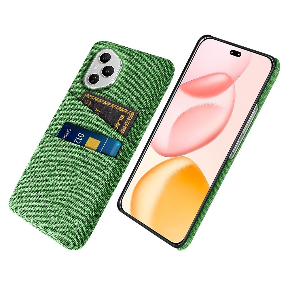 Для Honor 400 Pro 5G (Глобальный) Чехол Ткань+Твердый ПК Чехол для телефона с двойными слотами для карт