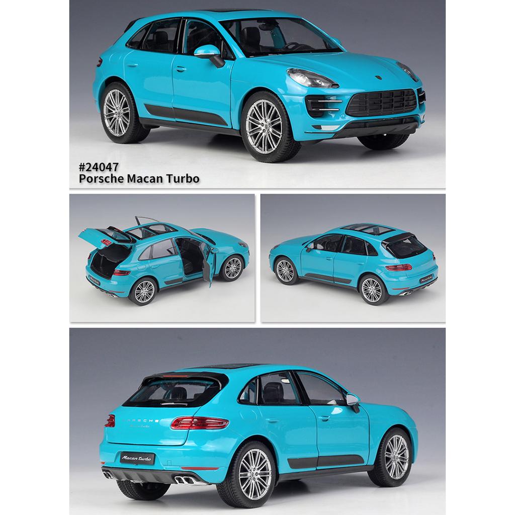 1/24 Scale WELLY Porsche Macan Turbo Alloy Car Model Diecasts Metal Toy Vehicles Car Model High Simulation Collection Childrens Gifts