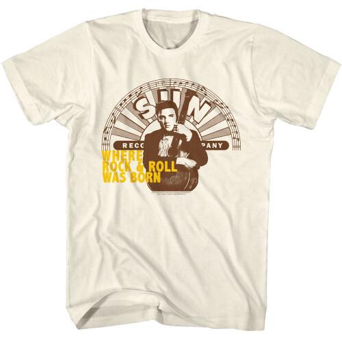 Elvis Where Rock & Roll Was Born T-Shirt - Natural Unisex T-Shirt
